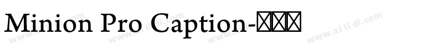Minion Pro Caption字体转换
